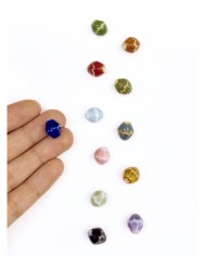 Seramik Boncuk Lacivert Köşeli Boncuk 12mm