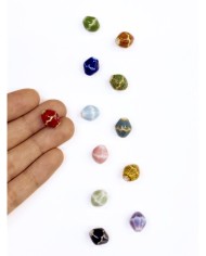 Seramik Boncuk Kırmızı Köşeli Boncuk 12mm - 1 Adet