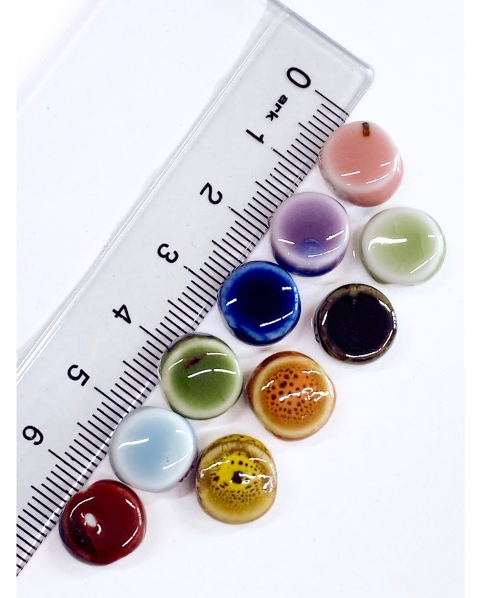 Seramik Boncuk Pembe Daire Boncuk 10mm