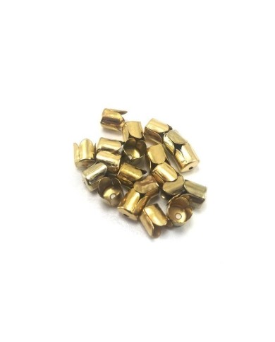 7 mm Huni Boncuk Kapak - Boncuk Şapkası - Gümüş - 10 Adet