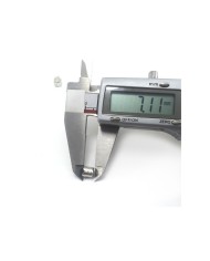 7 mm Huni Boncuk Kapak - Boncuk Şapkası - Gümüş - 50 Adet