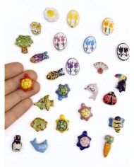 Seramik Boncuk Yeşil Palmiye Ağacı 21mm