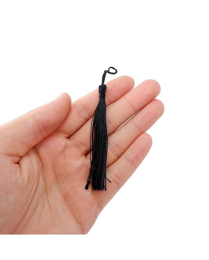 50 ADET - İTHAL PÜSKÜL - 8 CM - SİYAH