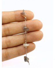 Doğal Kırık Taşlı Kuyumcu Zinciri Renkli Tel Sarma 3mm - 1m