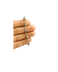 Doğal Taş Kuyumcu Zinciri Şeffaf Tel Sarma 4mm - 1m