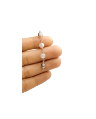 Doğal Taş Kuyumcu Zinciri Şeffaf Tel Sarma 4mm - 1m