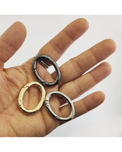 Metal Çanta Kanca Halka Oval Gümüş 10 ADET