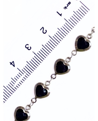 Zirkon Taşlı Kuyumcu Zinciri Altın Şeffaf Kalp 8mm - 1m