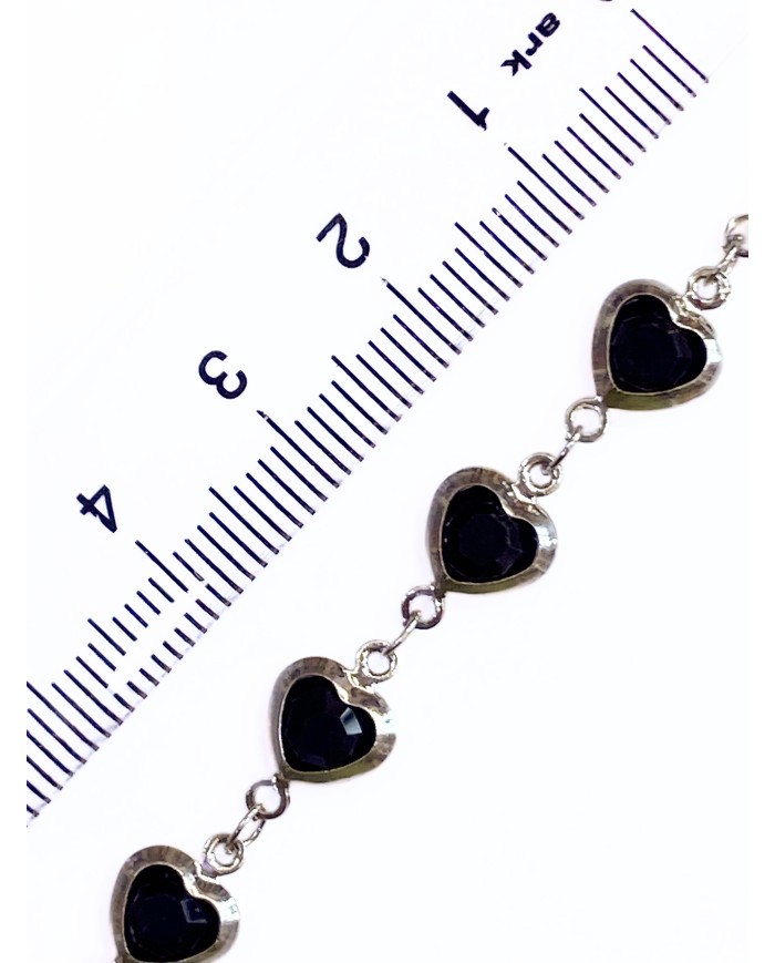 Zirkon Taşlı Kuyumcu Zinciri Altın Sarı Kalp 8mm - 1m