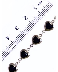 Zirkon Taşlı Kuyumcu Zinciri Altın Renkli Kalp 8mm - 1m