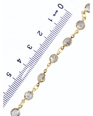 Zirkon Taşlı Kuyumcu Zinciri Altın Yuvarlak 5mm - 1m