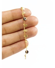 Doğal Taşlı Sallantılı Kuyumcu Zinciri Altın Renkli 5mm - 1m