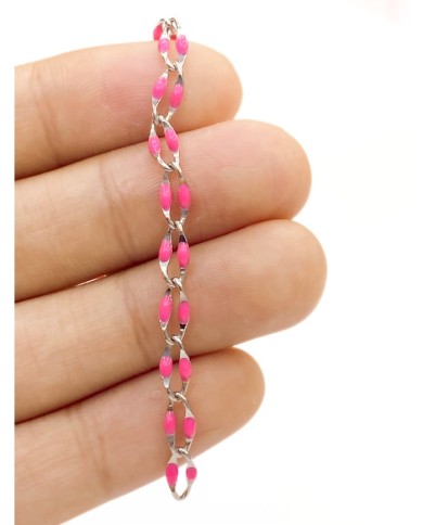 Mineli Sallantılı Kuyumcu Zinciri Altın Pembe 10mm - 1m