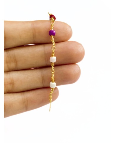 Cam Taşlı Kuyumcu Zinciri Altın Renkli 4mm - 1m