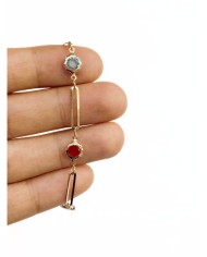 Cam Taşlı Kuyumcu Zinciri Gümüş Renk Kelebek 5mm - 1m