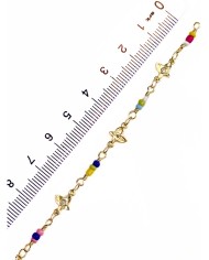 Cam Taşlı Kuyumcu Zinciri Altın Renk Kelebek 5mm - 1m