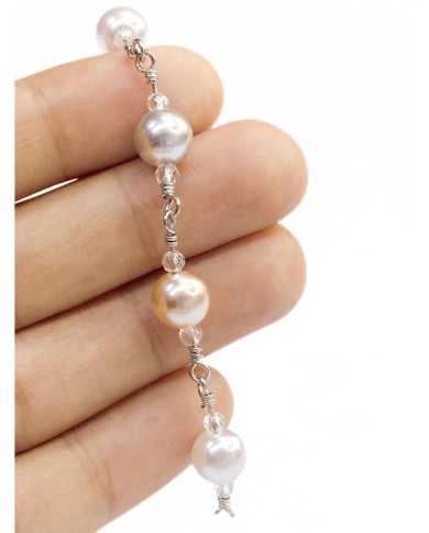 İncili Tel Sarma Kuyumcu Zinciri Gümüş 5mm - 1m