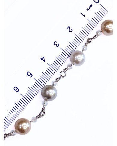 İncili Tel Sarma Kuyumcu Zinciri Gümüş 5mm - 1m