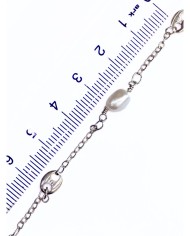 İncili Kuyumcu Zinciri Gümüş Renk 5mm - 1m