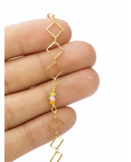 Kuyumcu Zinciri Altın Renk Kare 5mm - 1m