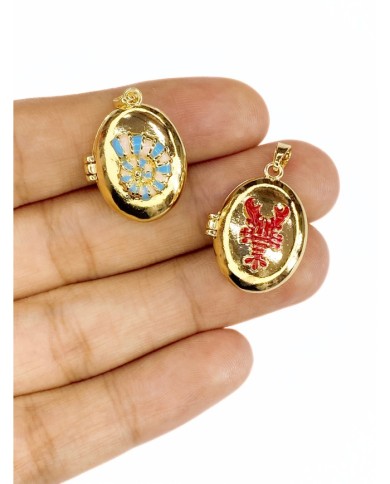 Pirinç Zirkon Mineli Açılır Kapanır Istakoz Kolye Bileklik Ucu Charm Altın 1 Adet