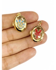 Pirinç Zirkon Mineli Açılır Kapanır Istakoz Kolye Bileklik Ucu Charm Altın 1 Adet