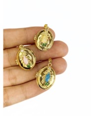 Pirinç Zirkon Mineli Açılır Kapanır Yaşam Böceği Kolye Bileklik Ucu Charm Altın Sarı 1 Adet