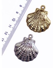 Metalize Deniz Kabuğu Kolye Bileklik Ucu Charm Altın 1 Adet