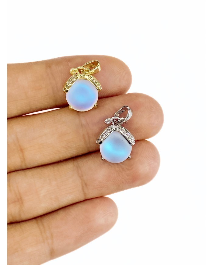 Pirinç Zirkon Taşlı Deniz Kabuğu Kolye Bileklik Ucu Charm Altın 1 Adet