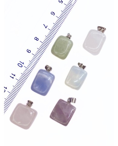 Doğal Taş Kolye Bileklik Ucu Charm Şeffaf 1 Adet