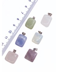 Doğal Taş Kolye Bileklik Ucu Charm Mor 1 Adet