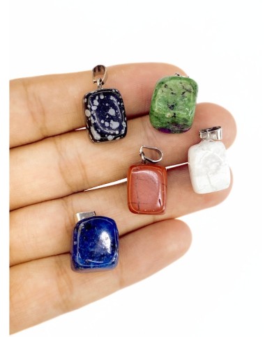 Doğal Taş Kolye Bileklik Ucu Charm Kırmızı 1 Adet