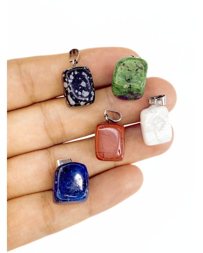 Doğal Taş Kolye Bileklik Ucu Charm Lacivert 1 Adet