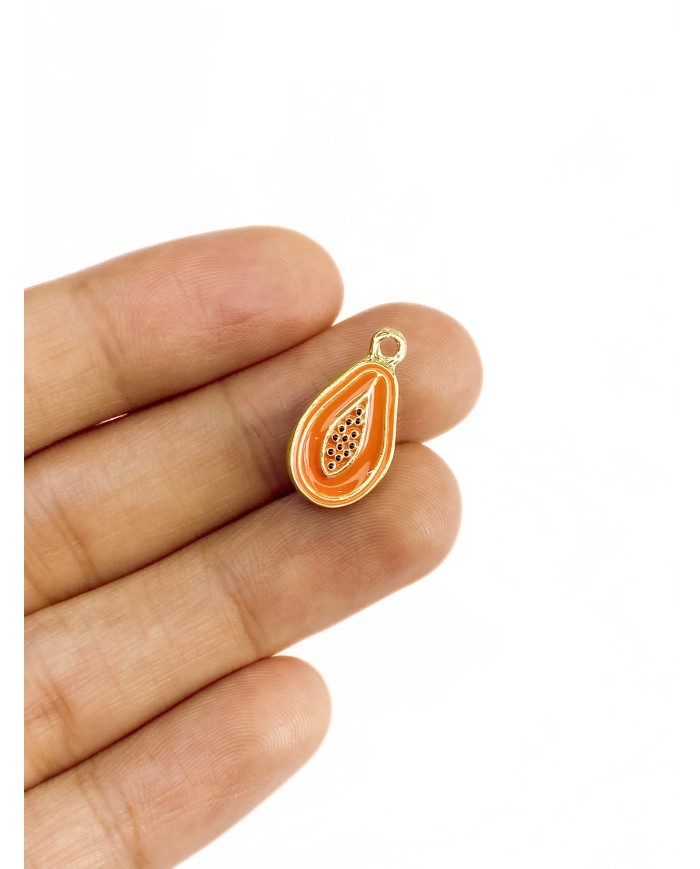 Pirinç Zirkon Mineli Avokado Kolye Bileklik Ucu Charm 1 Adet