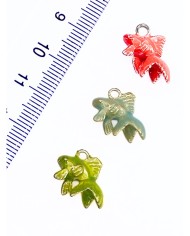 Pirinç Zirkon Mineli Beta Balığı Kolye Bileklik Ucu Charm Mavi 1 Adet