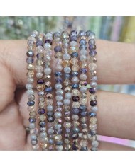 3mm İpe Dizili Kaplamalı Mix Kristal Boncuk Renk Kodu ABM - 1 Dizi