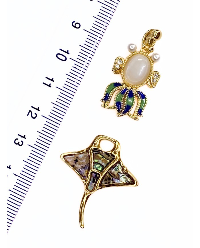 Çelik Mineli Vatoz Balığı Kolye Bileklik Ucu Charm 1 Adet