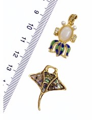 Çelik Mineli Vatoz Balığı Kolye Bileklik Ucu Charm 1 Adet