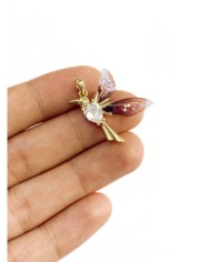 Çelik Taşlı Kuş Kolye Bileklik Ucu Charm 1 Adet