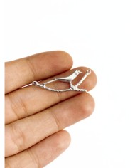 Pirinç Zirkon Mineli Kuş Kolye Bileklik Ucu Charm 1 Adet