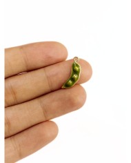 Pirinç Zirkon Mineli Bezelye Kolye Bileklik Ucu Charm 1 Adet