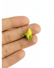 Pirinç Zirkon Mineli Mısır Koçanı Kolye Bileklik Ucu Charm 1 Adet