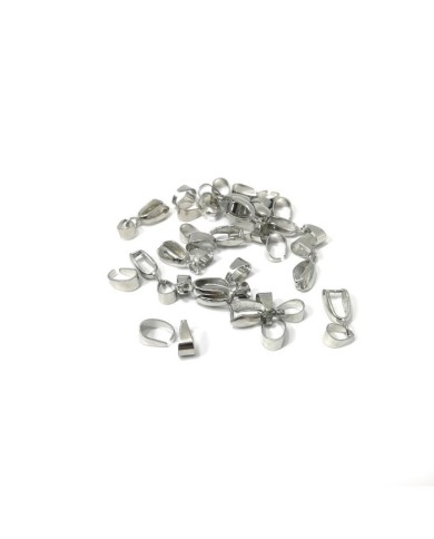 Reçine Epoksi Takı Kıskacı - Nikel Gümüş - 10 Adet