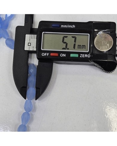 6mm İpe Dizili Damla Kristal Boncuk Şeffaf Janjanlı Kırmızı - 1 Dizi