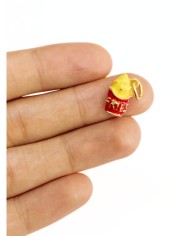 Pirinç Zirkon Mineli Patates Kızartması Kolye Bileklik Ucu Charm 1 Adet