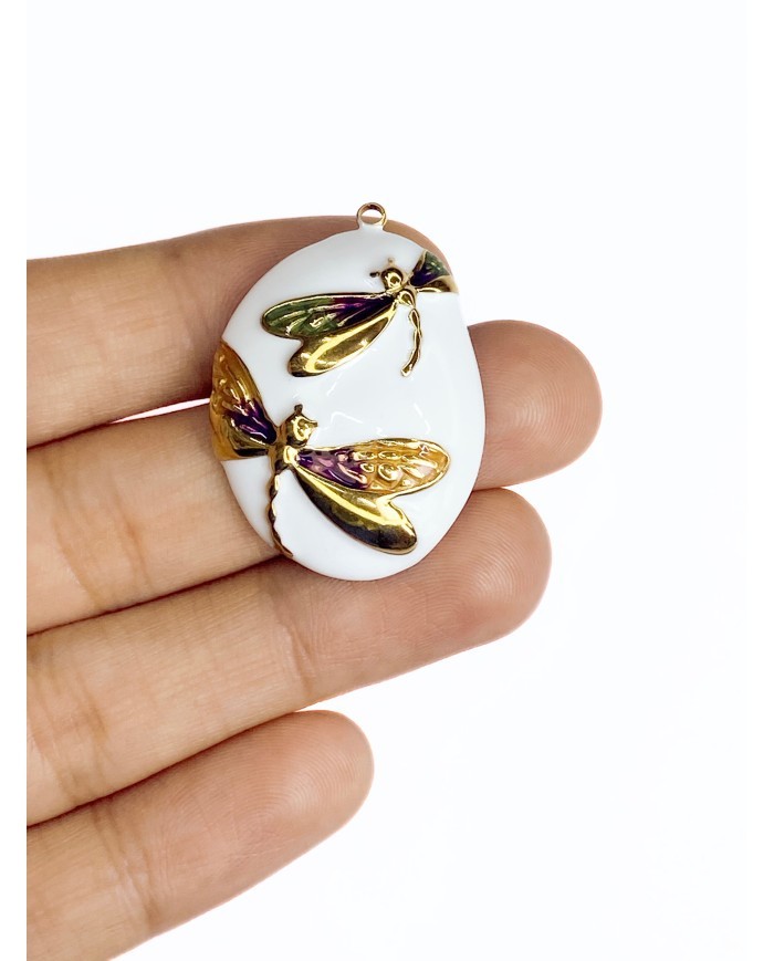 Çelik Mineli Plaka Yusufcuk Kolye Bileklik Ucu Charm 1 Adet