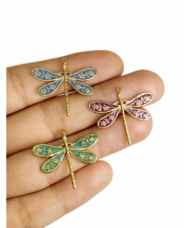 Çelik Mineli Yusufcuk Kolye Bileklik Ucu Charm Mavi 1 Adet