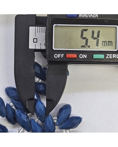 12x5mm İpe Dizili Yandan Delikli Damla Kristal Boncuk Şeffaf Janjanlı Kırmızı - 1 Dizi