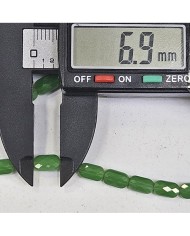 4x7mm İpe Dizili Petekli Elips Kristal Boncuk Mat Pudra - 1 Dizi