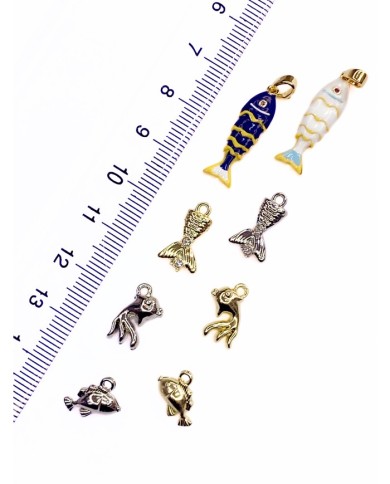 Pirinç Zirkon Mineli Balık Kolye Bileklik Ucu Charm Beyaz 1 Adet